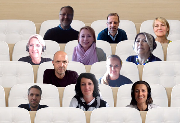 Bildschirmfoto der virtuellen Veranstaltung mit allen Teilnehmerinnen und Teilnehmern