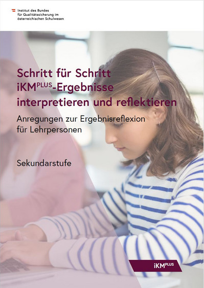 Titelseite der Publikation zur Ergebnisreflexion im Rahmen der individuellen Kompetenzmessung PLUS
