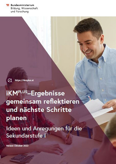 Titelseite der Publikation zum Gesprächsleitfaden im Rahmen der individuellen Kompetenzmessung PLUS