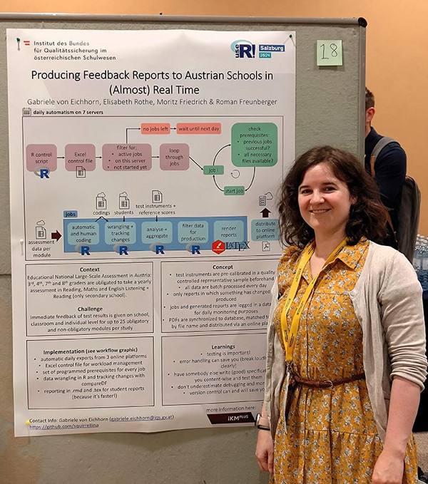 Das Foto zeigt Gabriele von Eichhorn mit ihrem siegreichen Poster.