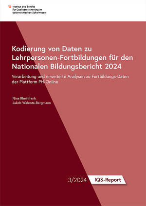 Titelseite der Publikation IQS-Report, 3/2024, Zur Beurteilung der praktischen Bedeutsamkeit von Gruppenunterschieden in Erstberichten zu internationalen Studien.
